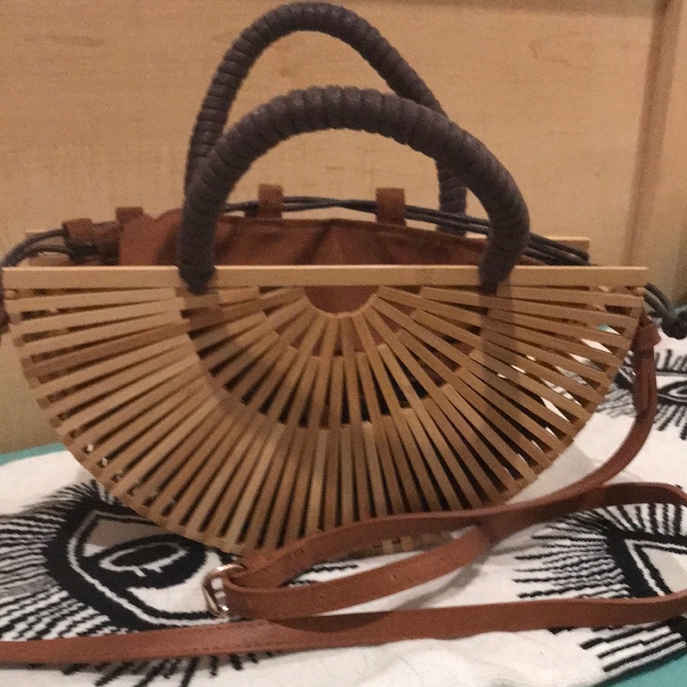 Bird cage cross body purse